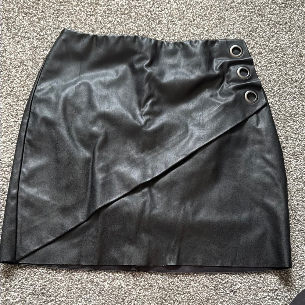 Express Black Wrap Mini Skirt Asymmetrical Night Out